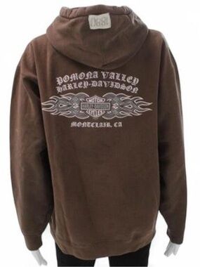 Harley Davidson Riley 1880 Brown Hoodie sweatshirt